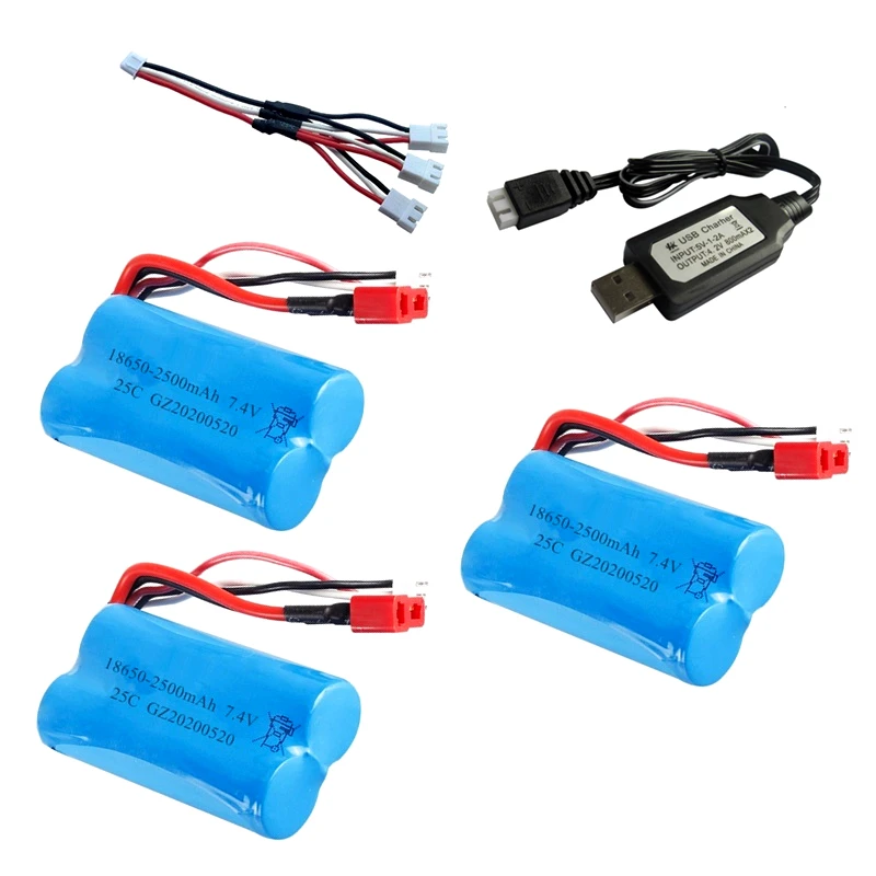 Аккумулятор lipo 7 4 в 2500 мАч для Q46 Wltoys 18650/10428 запасные части радиоуправляемой
