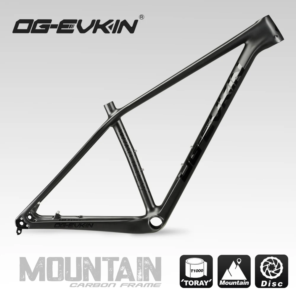 OG-EVKIN CF-052 29er MTB карбоновая велосипедная Рама 135x9 мм QR или 142x12 мм через ось дисковая рама карбоновая для горного велосипеда BB92 велосипедная Рама