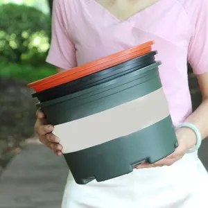 Большой круглый короткий цветочный горшок с контролем корня розы горшок для посадки саженцев утолщенный пластиковый цветочный горшок 11x10x9 см