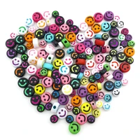 100pcs 106mm smiley face beads happy face spacer beads for diy bracelet earring necklace craft making supplies jewelry making