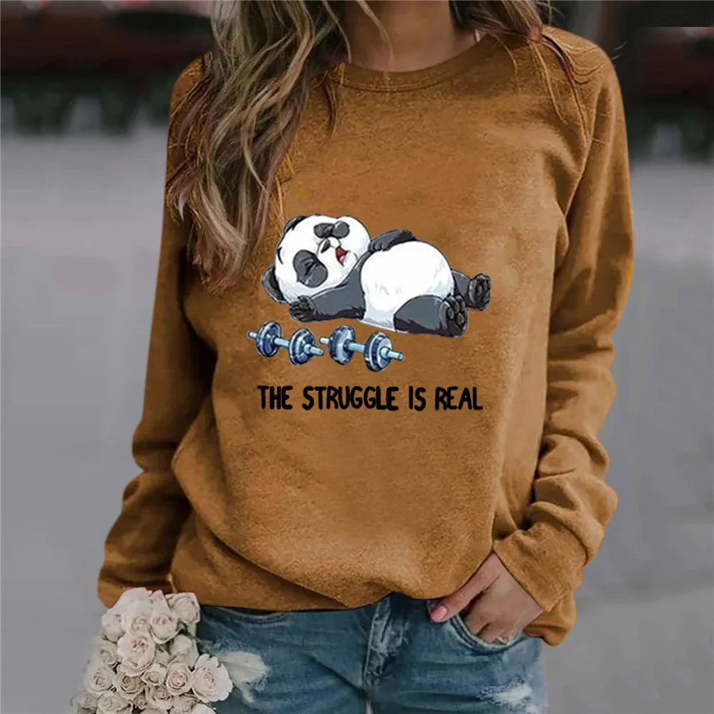 

Pregnant Woman Dress Long Skirt Pregnant Contrast Panda Design Women's Casual Top T-shirt For Maternity Tees