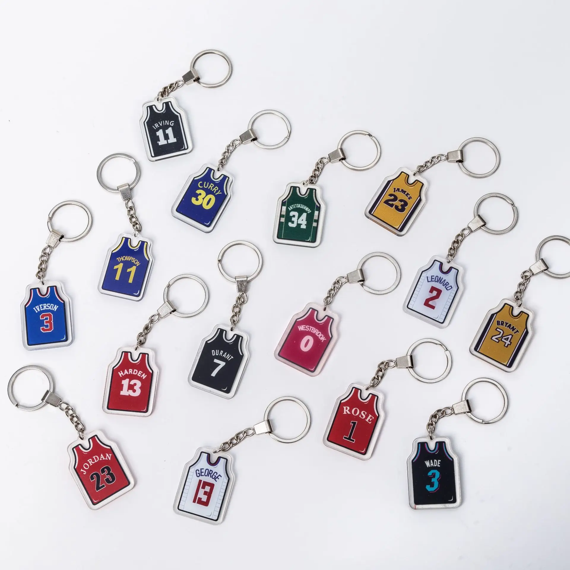 Лидер продаж, брелок из джерси с изображением баскетбольной звезды, Джеймс карри, Леонард, Уэйд, Томсон, Оуэн Брайант, подвески для фанатов
