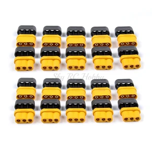 5 пар10 пар, штекер Amass MR60 с защитной крышкой, 3,5 мм, 3-ядерный разъем, Т-образный штекер, разъем с покрытием для модели RC