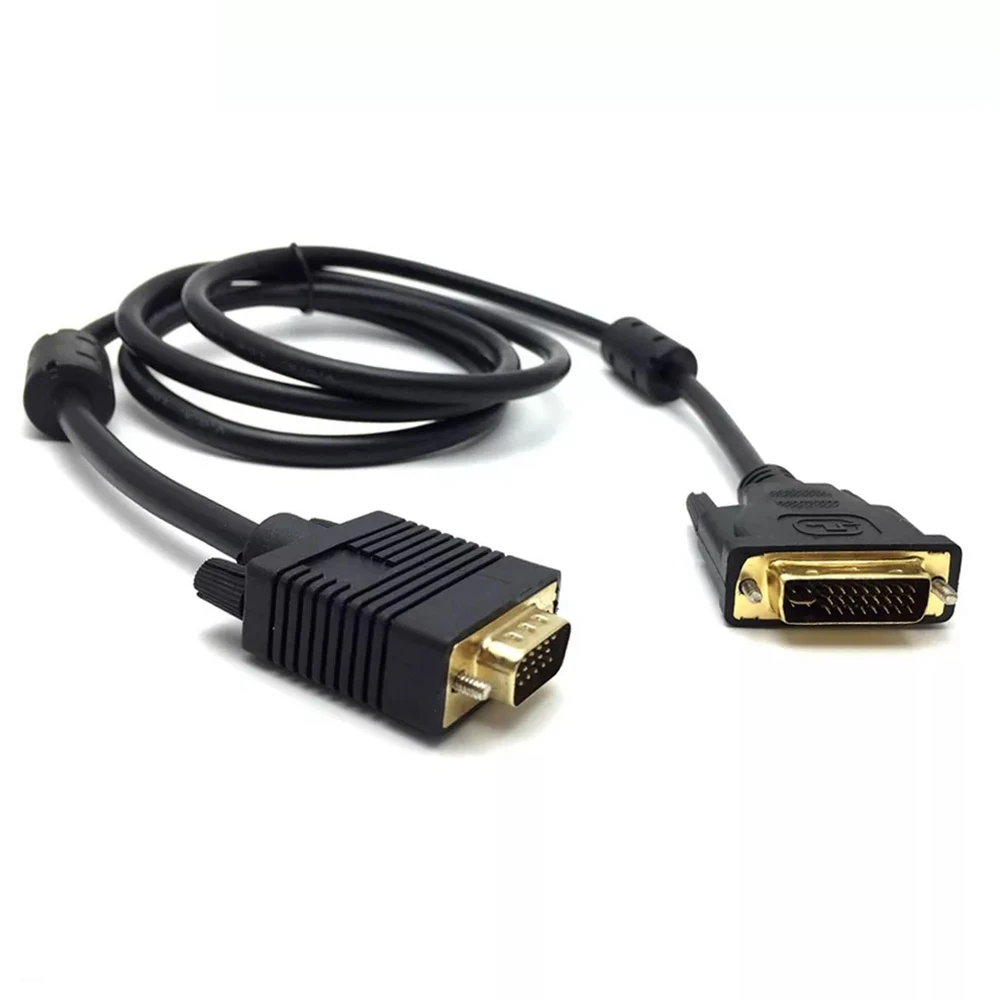 

DVI Stecker auf VGA менанский/женский кабель DVI-I 24 + 5 Drehen Zu VGA Verbinden schaht schnur DVI-I zu VGA Video создается для HDTV