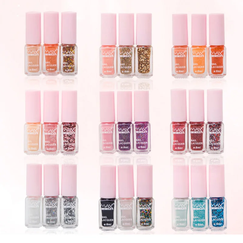

3 Pcs Nail Polish DIY Art Long Lasting Quick Drying Non-toxic Manicure for Women M88