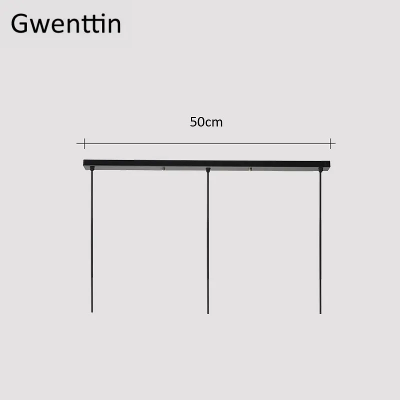 Long Plate L50cm Современные светодиодные деревянные подвесные светильники, стеклянный Лофт, промышленный декор, скандинавский подвесной светильник, подвесной светильник для гостиной, светильники E27 - Цвет корпуса: Long Plate L50cm