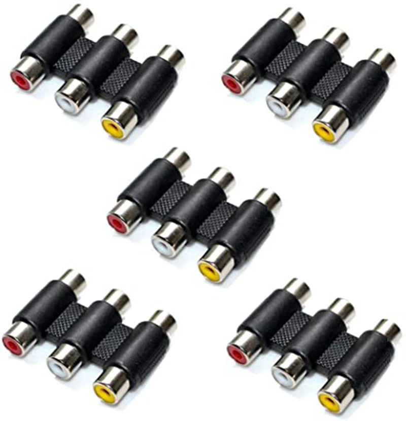 5 шт. переходник RCA многофункциональный аудио-видео разъем мини 3RCA адаптер