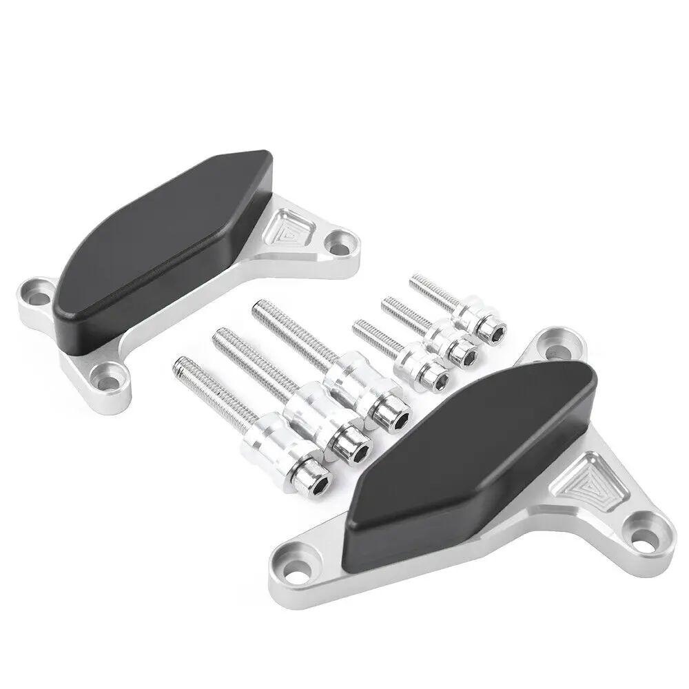 Silver Чехол для двигателя с ЧПУ для Yamaha FZ1 FZ8, защита от падения 2006-, 2012, 2010, 2008, 2006 - Цвет: Silver