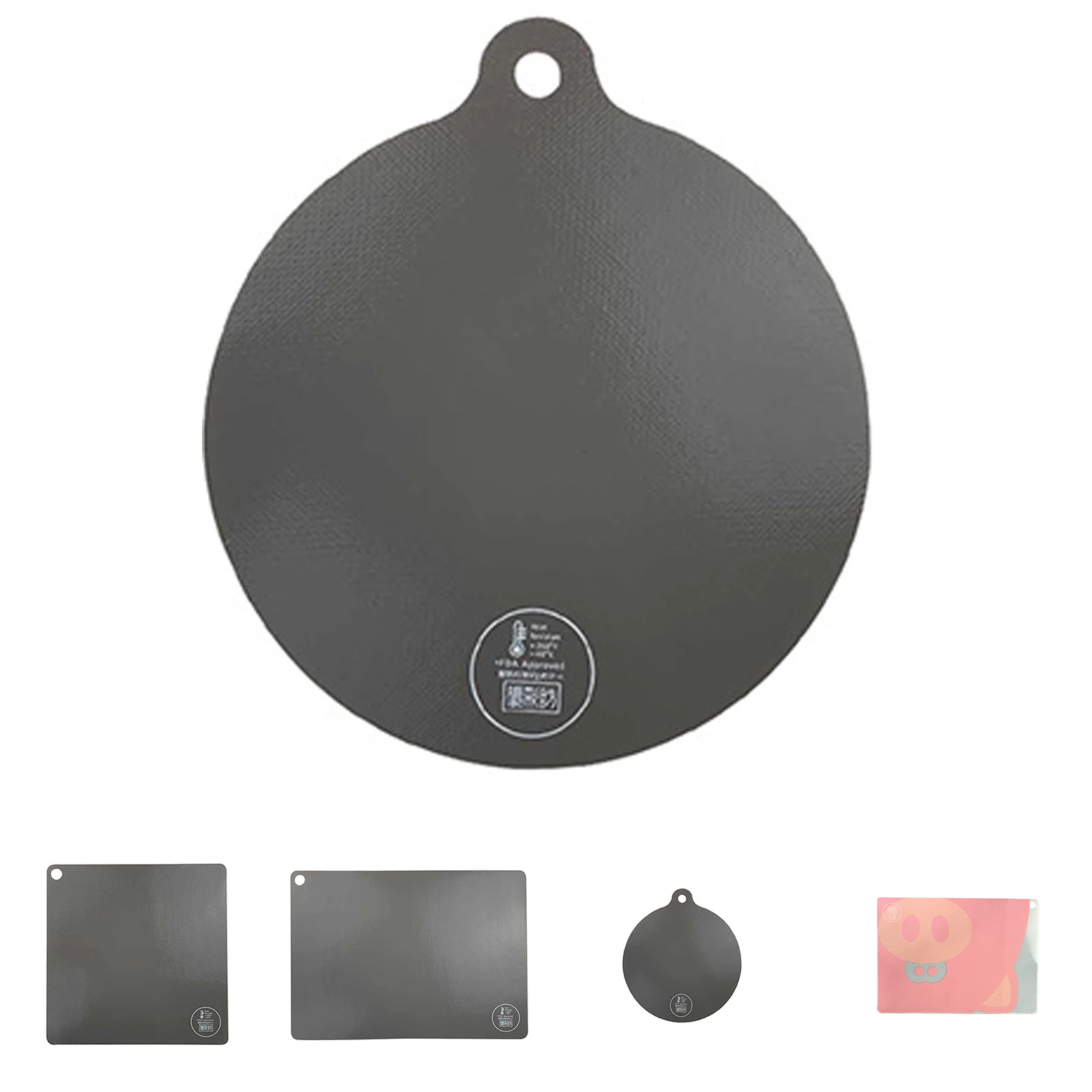 

Black Pink Square Round Silicone Thermal Insulation Pad For Induction Cooker, Non-Slip Anti-Fouling Oil-Proof Protection Tools