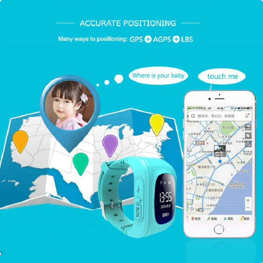 Детские Смарт часы Q50 OLED с GPS трекером функцией SOS|Другие кухонные специальные