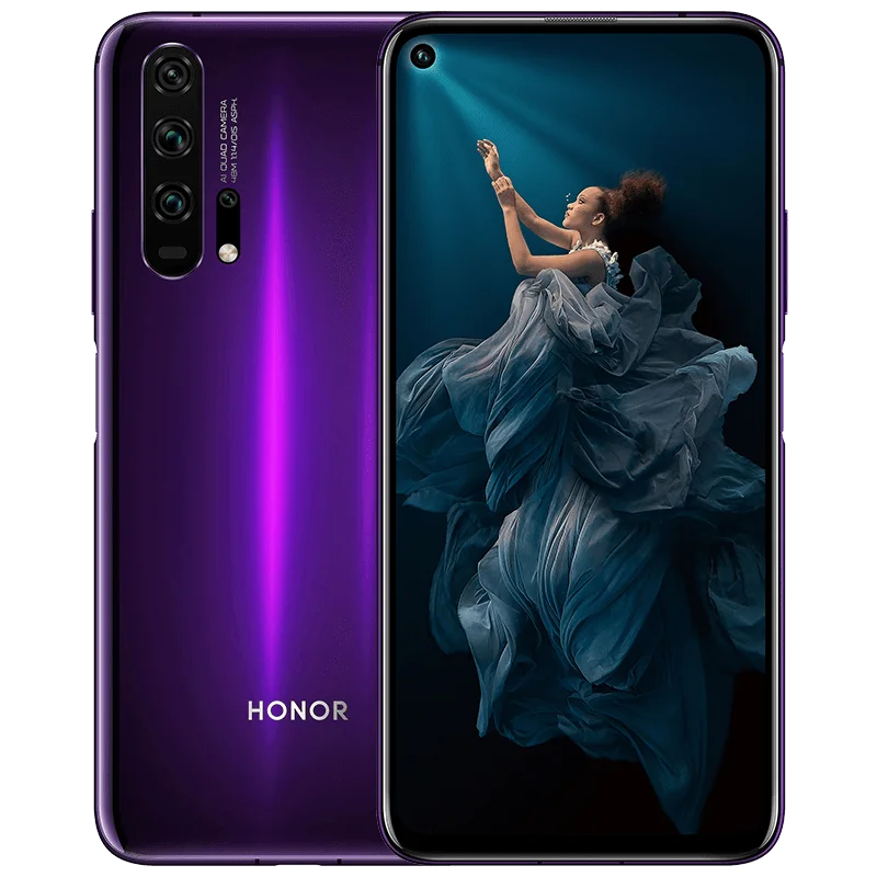 На, Honor 20 pro, мобильный телефон, полный экран, AI камера, четыре ядра, отпечаток пальца ID, NFC, android 9, 8 ГБ, 256 ГБ, мобильный телефон