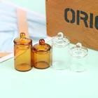 1:12 Кукольный домик, Мини Стеклянная банка для конфет, бутылка для хранения кофейных зерен для кукольного дома, кухонный декор, игрушка