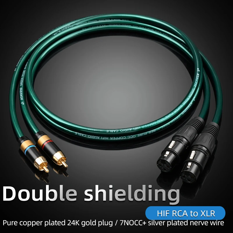 

2Pcs/Pair ATAUDIO HIFI audio Cable RCA To XLR (Male or Female) HIFI Audio Cable For Amplifier DAC TV / 0.5M- 5M NO1062