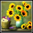 5D ремесло алмазная живопись, Цветочная ваза, вышивка крестиком, алмазная Цветочная мозаика, алмаз, корзина с вышивкой