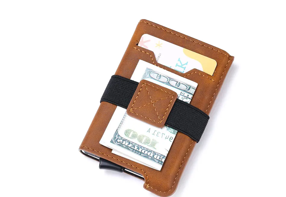 DIENQI RFID визитница мужские кошельки высокого качества кожаный кошелек Винтажный Мужской тонкий мини маленький кошелек, сумочка Smart Vallet