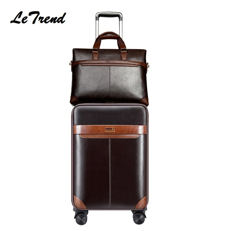 

Новый чемодан, мужской комплект для багажа, деловая сумка на колесиках, дорожная сумка для переноски багажа, вместительный чемодан для поса...