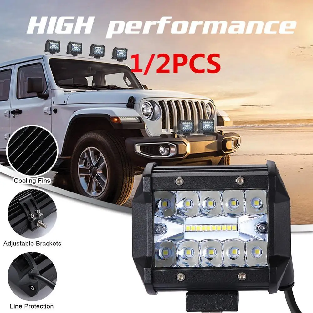 200W 4inch Car LED Work Light Bar Driving Lamp for Offroad Boat Tractor Truck 4x4 SUV ATV Fog Light 12V 24V Headlight Led Bar