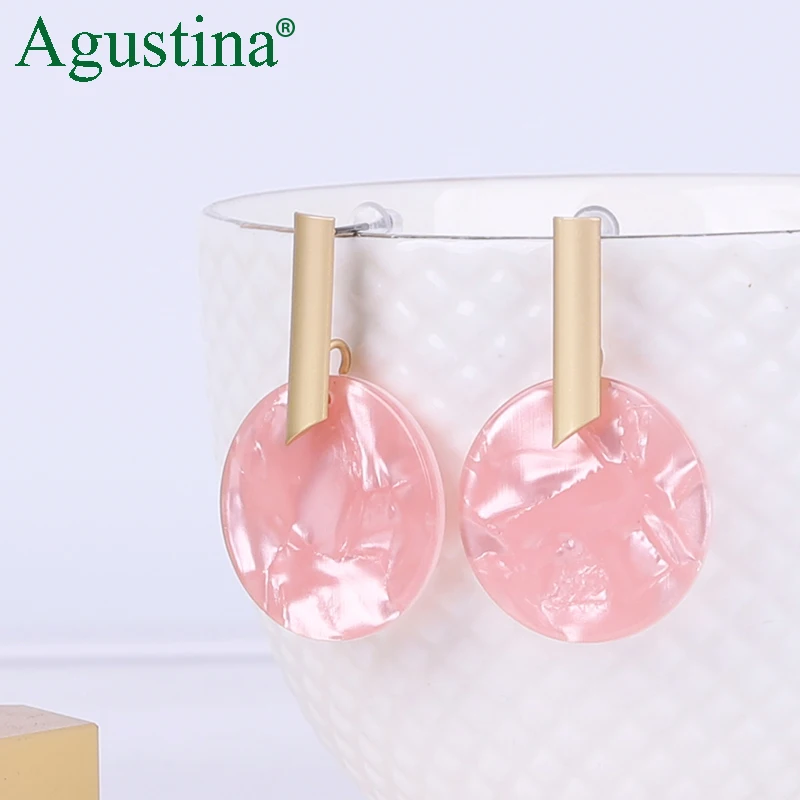 Акриловые серьги Agustina модные ювелирные украшения розовые серьги-капли для