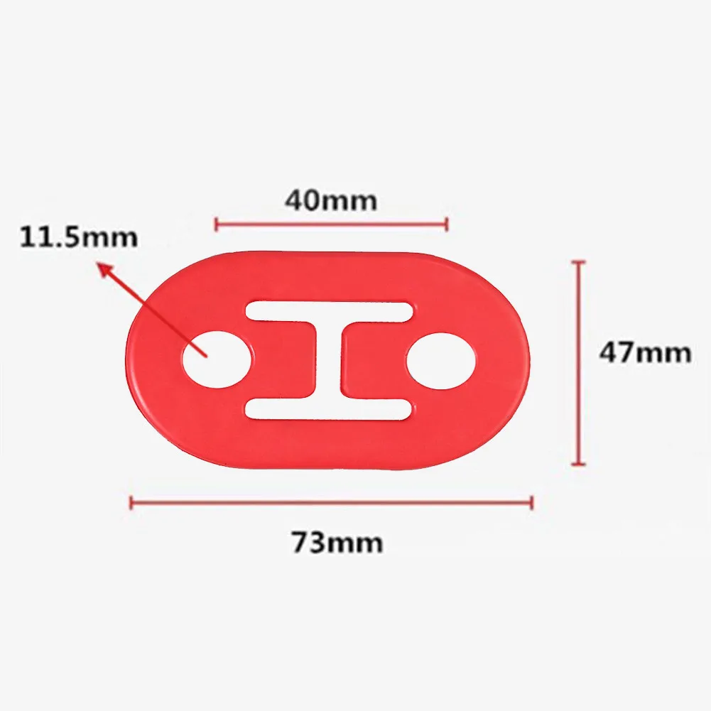 

4Pcs/set Universal Car Rubber Exhaust Tails Pipe Mount Brackets Hanger Insulator 2 Holes 11.5mm Diameter