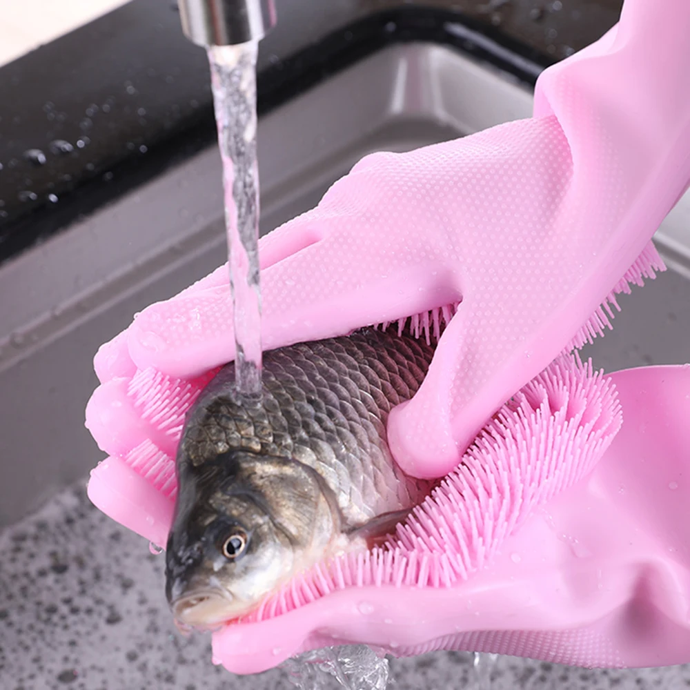 

Gloves Kitchen Silicone Cleaning Gloves Magic Silicone Dish Washing Glove for Household Scrubber Rubber Kitchen Clean Tool