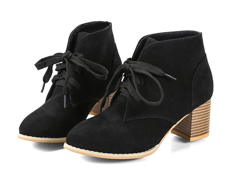 Большой size42 Размеры до 43 Женская зимняя обувь Модные женские туфли на высоком