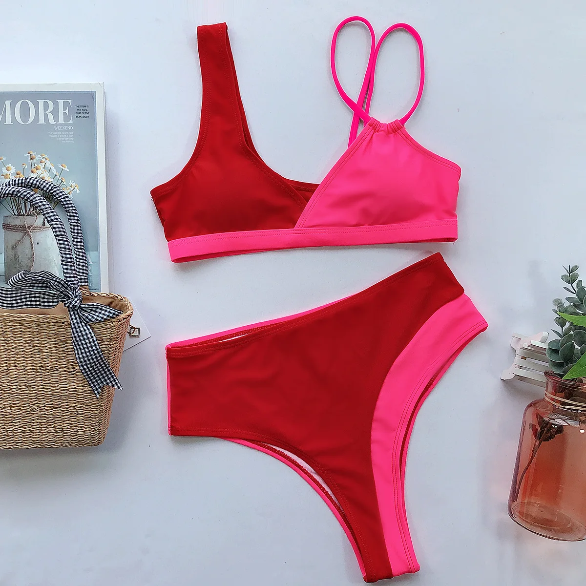 

Sexy Bikinis Women Brazilian Bikini Set High Waist Swimwear Halter Two Piece Swimsuit Summer Beach Bathing Suit Biquini