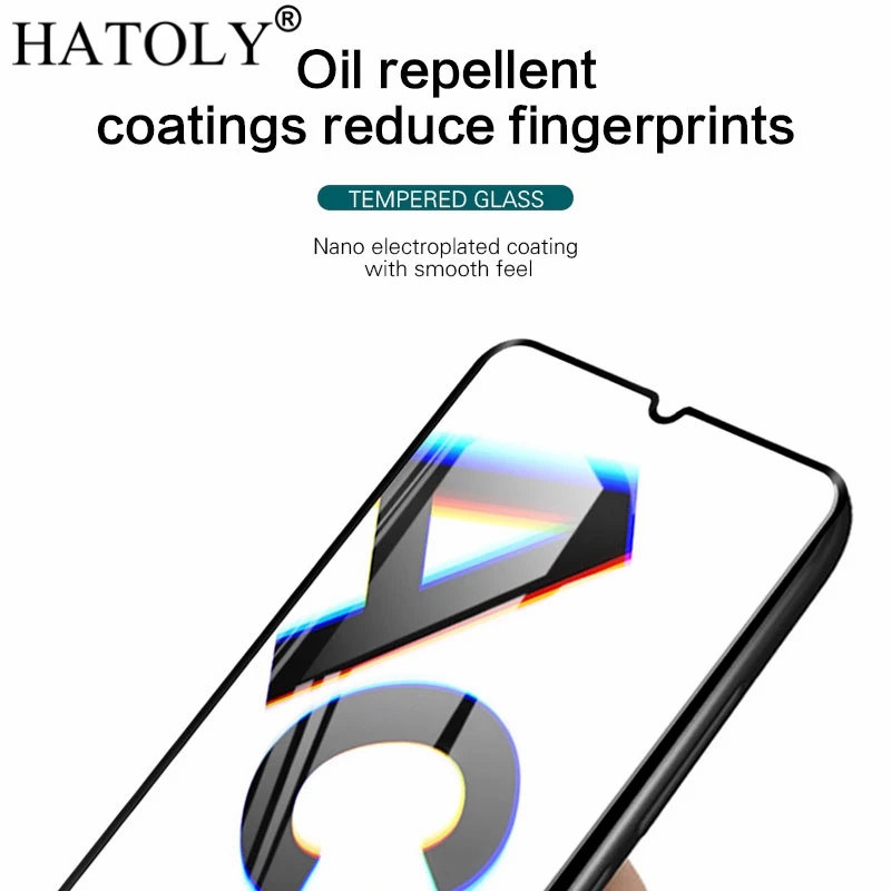 2 uds vidrio templado para OPPO Reno Ace Protector de pantalla OPPO Reno Ace de la cubierta completa para OPPO Reno Ace 3D borde curvo pel&iacute;cula HATOLY-1