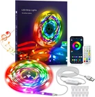 Светодиодная лента USB светодиодные фонари светодиодная подсветка лампа Светодиодная лента RGB 5050 LED украшение цвета меняется с помощью приложения Bluetooth пульт дистанционного управления
