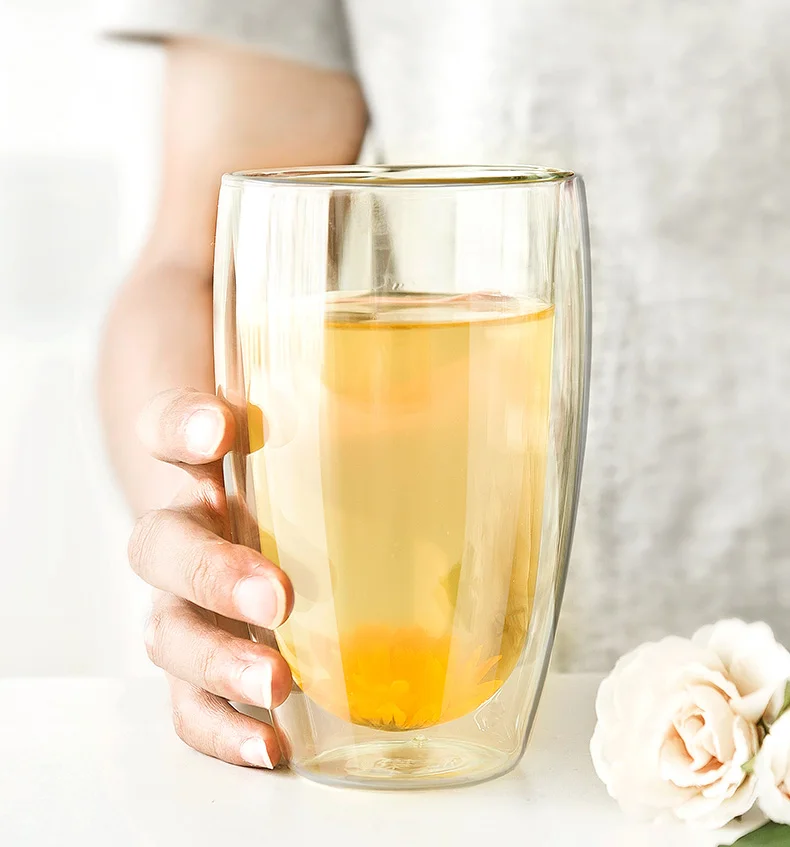 650 мл стакан в форме сердца с двойными стенками устойчивая к воздействию чая пива