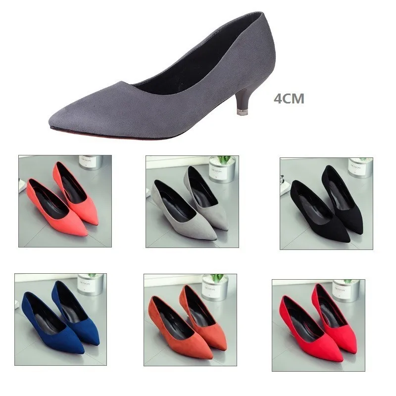 VIGOR FRESHNESS Women Spring Pumps Low Heels Stiletto Shoes Woman Autumn 4CM Ladies Dress Office Work Party WY456 | Обувь