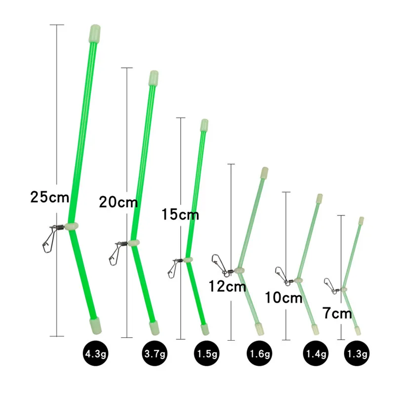 5 штук люминесцентных Пластик трубки рыбной ловли балансировочный кронштейн