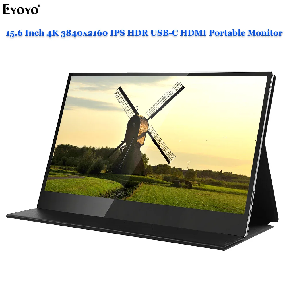 Eyoyo EM15H 15 6 &quot4K UHD HDR портативный игровой монитор Тип USB C HDMI 3840x2160 ЖК экран для ПК