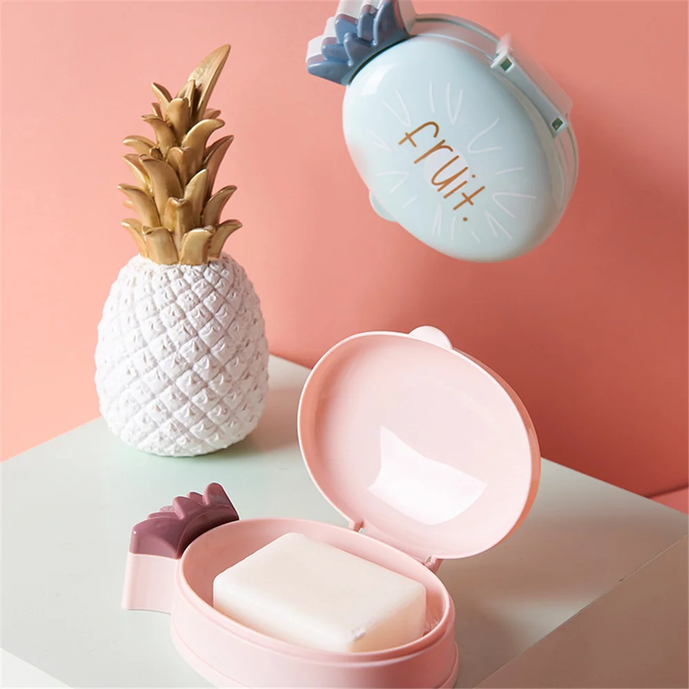 

Bathroom Accessories With Travel Waterproof Case Cover Pineapple Portable Soap