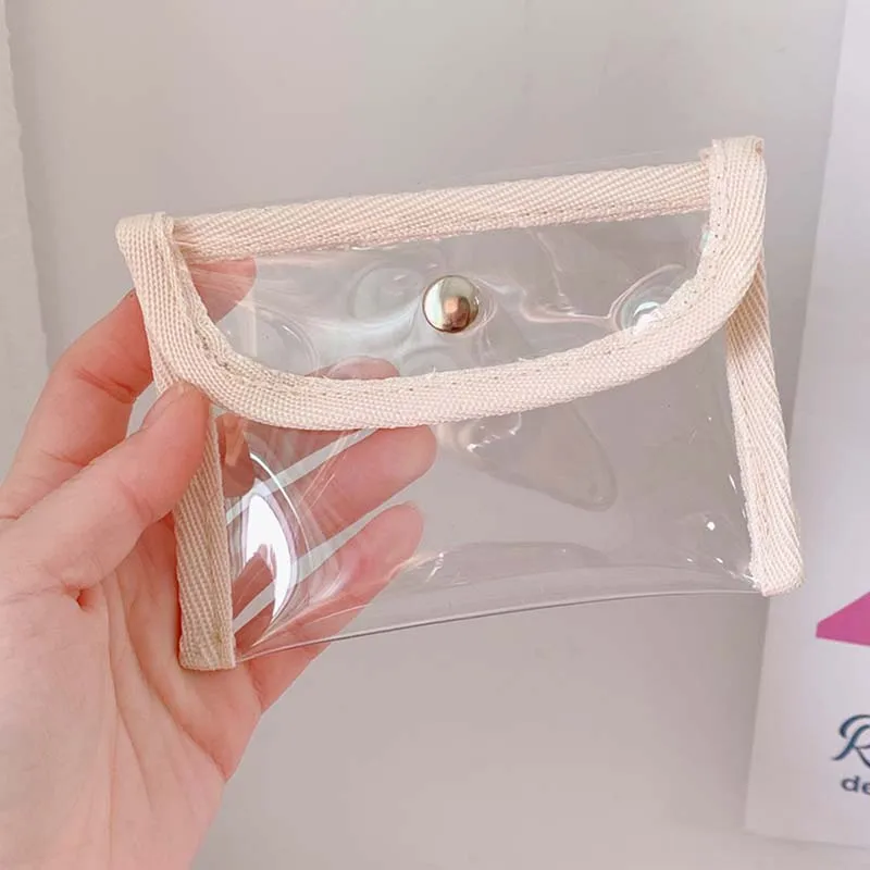 Модный прозрачный кошелек для девочек Детский на молнии из ПВХ мелочи Женский