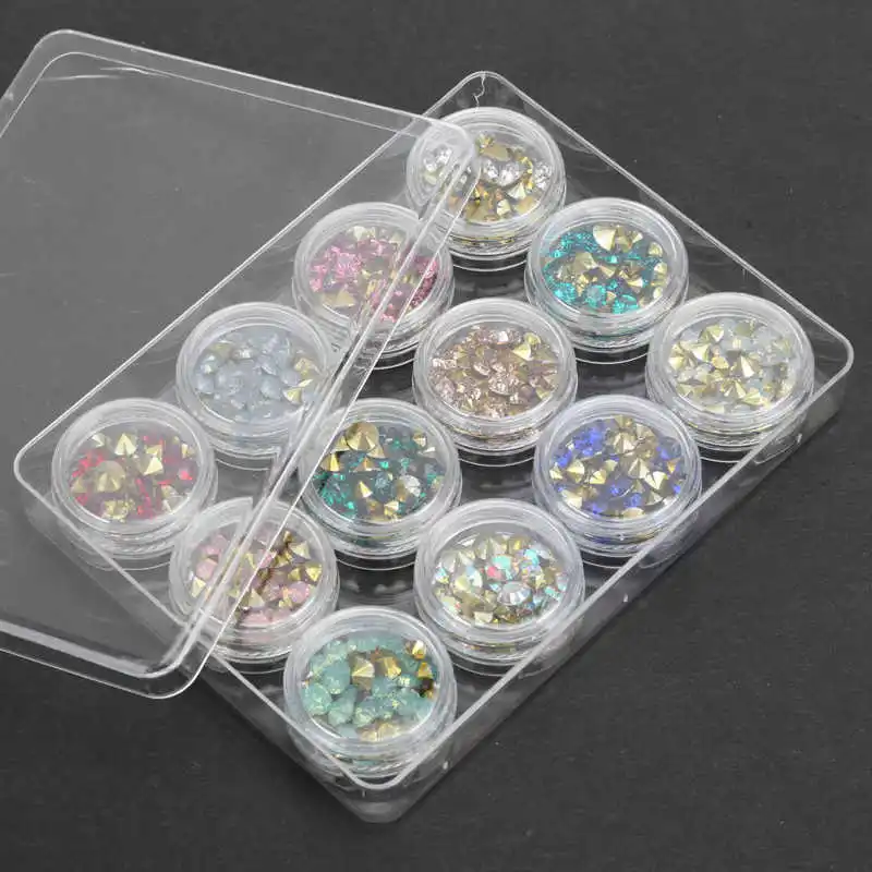 

Nail Sticker Nail Foil Nail Rhinestones Fancy Shape Glitter Mixed Nail Art Decoration Manicure Tool Nail Art Stickers
