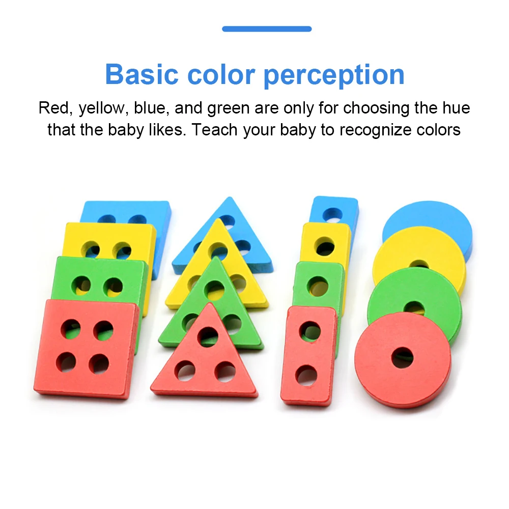 

Baby Toys Wooden Building Blocks Shape Jointed Board Montessori Teaching Leaning Education Building Chopping Block Match Toy Set