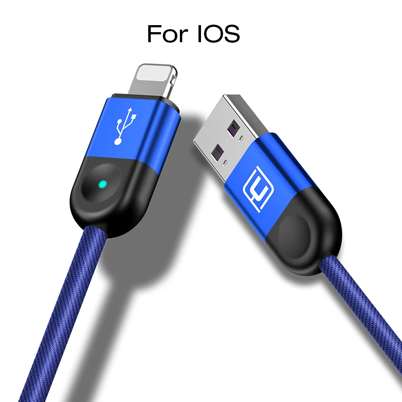 blue for ios CAFELE USB кабель для iPhone кабель usb type C 3A Быстрая зарядка USB C type-C кабель для зарядки телефона 130 см - Цвет: blue for ios