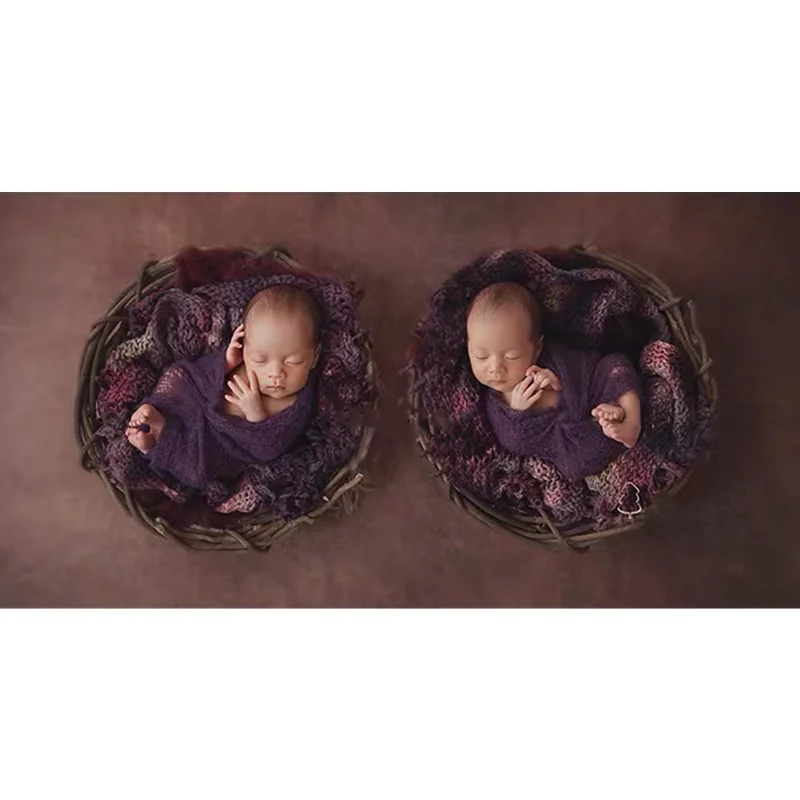 

Newborn Photography Props For Baby Natural Thick Rattan Retro Basket Infant Photo Props Background Accessories Pet House
