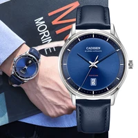 cadisen top brand mechanical watch men automatic nh35a leather fashion business mechanical waterproof wrist watches reloj hombre