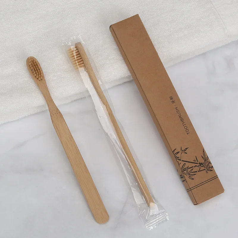 

1000PCS DHL Bamboo Toothbrush Brown Curved Style Bamboo Toothbrush Soft-bristle Bamboo Wooden Handle Black Toothbrush Wholesale