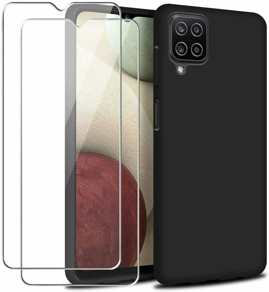 

Coque for Galaxy A12,a31,32,a21s,a41,a51,52 for samsung + Vitre Verre Trempe Housse Noir