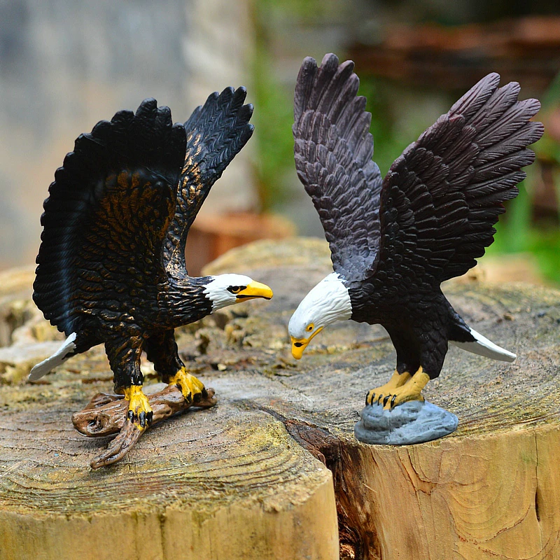

Simulation Animal Model декор Eagle White Headed Eagle Snow Hawk Plastic пасхальный декор Ornaments For Birds Children's Toys