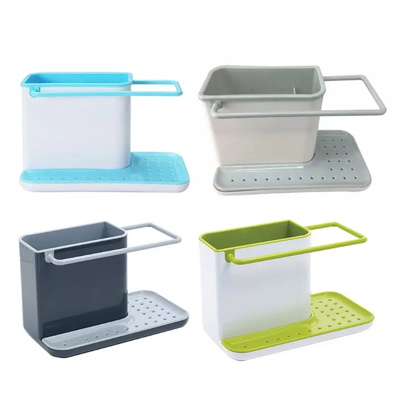 

2PCS Kitchen Storage Racks Kitchenware Drainer Waterproof Plastic Container Bathroom Organization Household Accessory