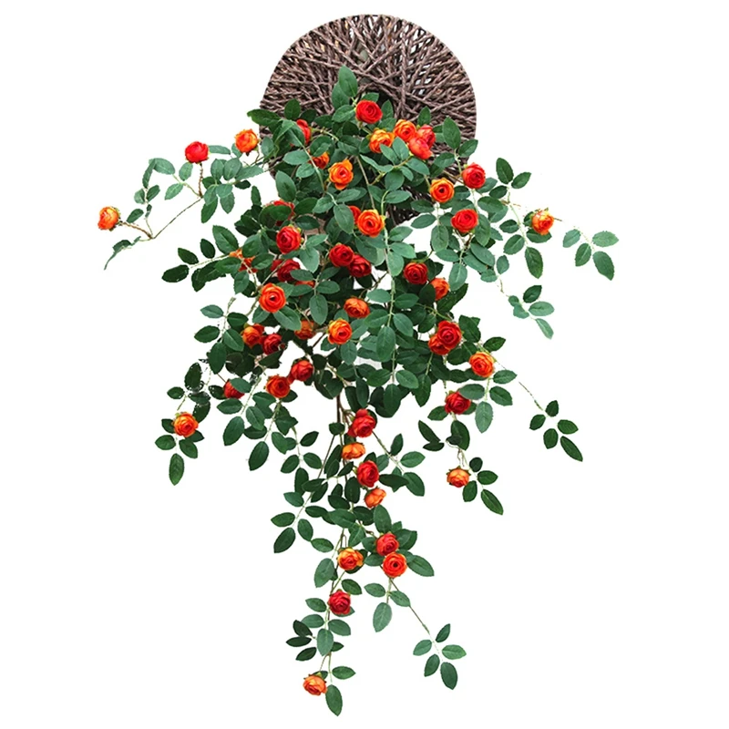 

Artificial Plants Green Leaves Flower Vines Family Wedding Garden Home Decoration Wall Hanging Chlorophytum A