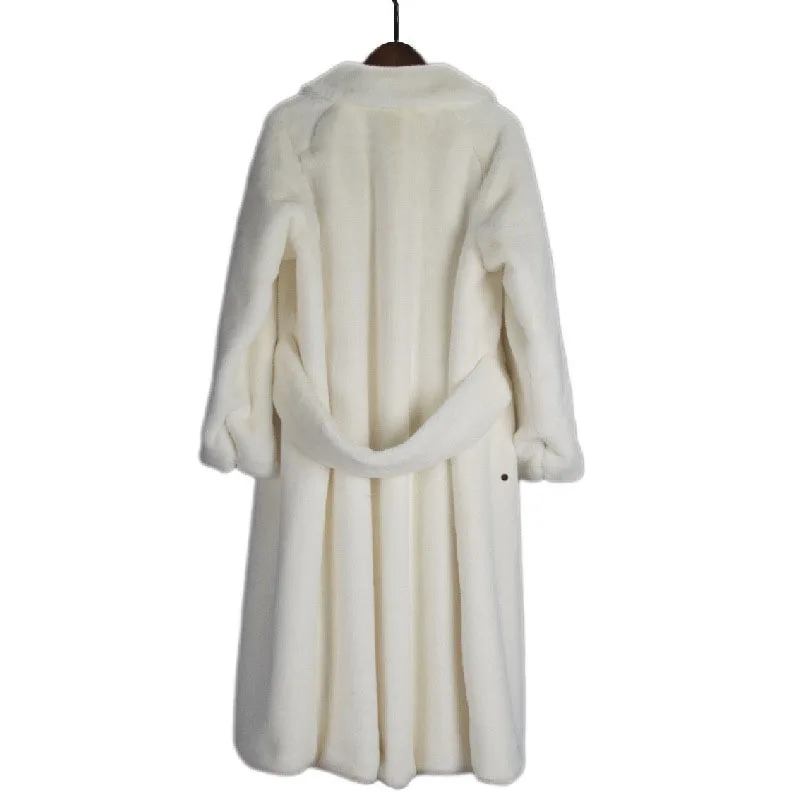 

2022 New Elegant Women Winter Fur Coat High Imitation Mink Velvet Thickened Warm Overcoat Fashion Big size Loose Slim Coats G080