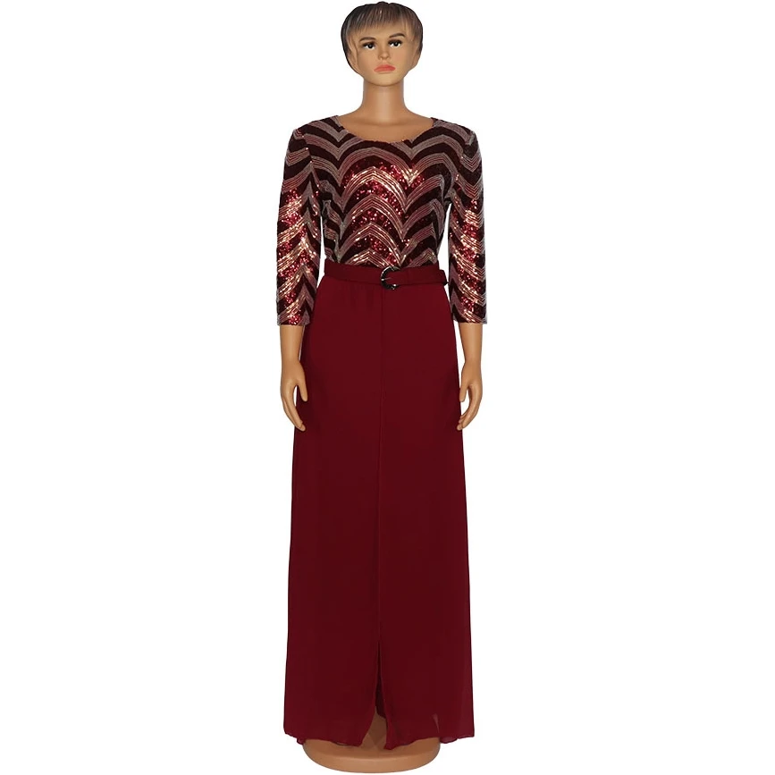 2021 Women Muslim Jumpsuits Beading Long Sleeve Black Red Elegant Islamic Clothing Wide Leg Rompers | Тематическая одежда и