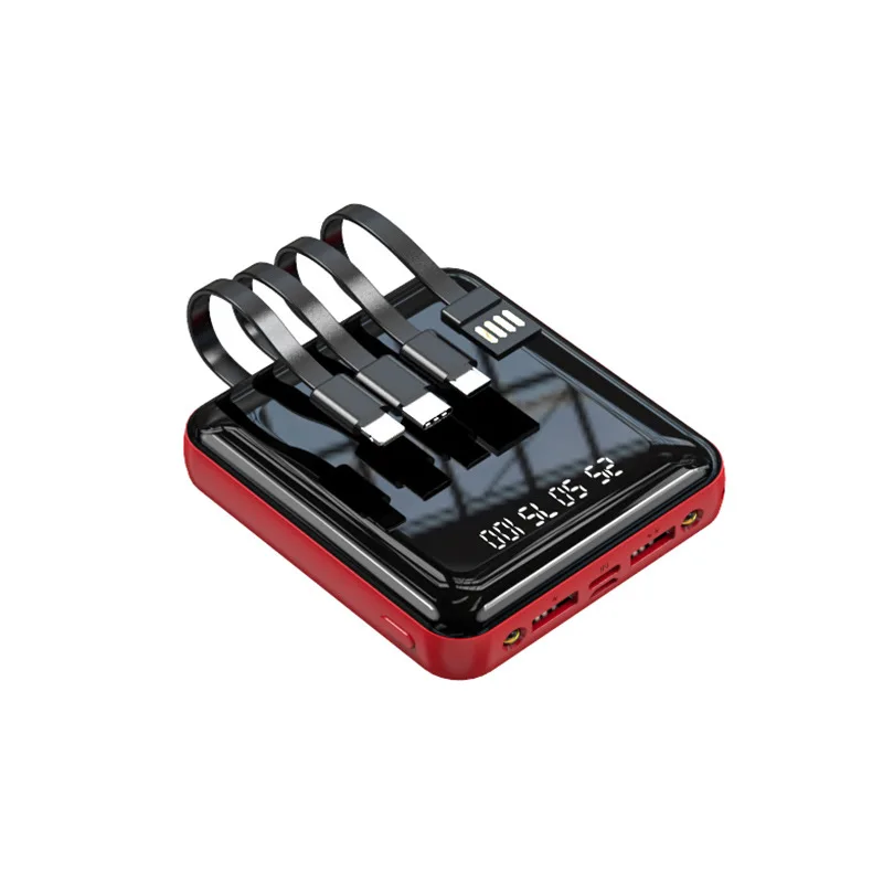Power Bank 20000mAh мини панель солнечных батарей повербанк Зеркало экран Портативное