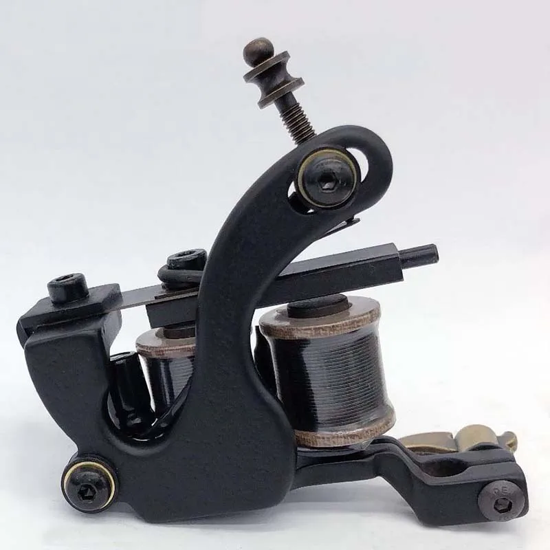 

New Hand-assembled 10 Wrap Coils Tattoo Machine Gun For Liner Shader Cast-iron Tattoo Machines Free Shipping