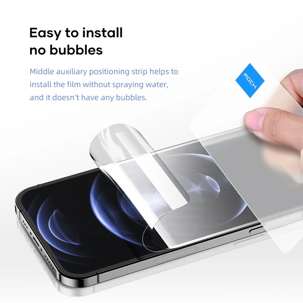 

For iPhone 12 Pro Film High Definition Full Coverage HD Flexbile Soft TPU 0.14mm Slim & Thin Cover Protective Rock