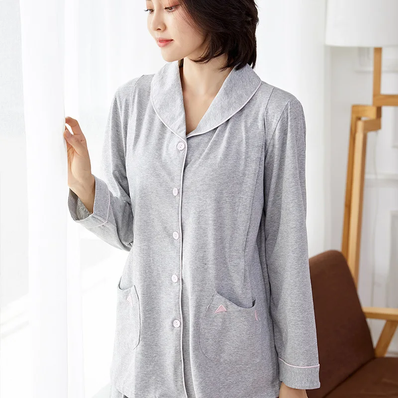 

Maternity clothes Postpartum Clothing Pajamas Short Sleeved Suit Thin Cotton Trawberry Cactus